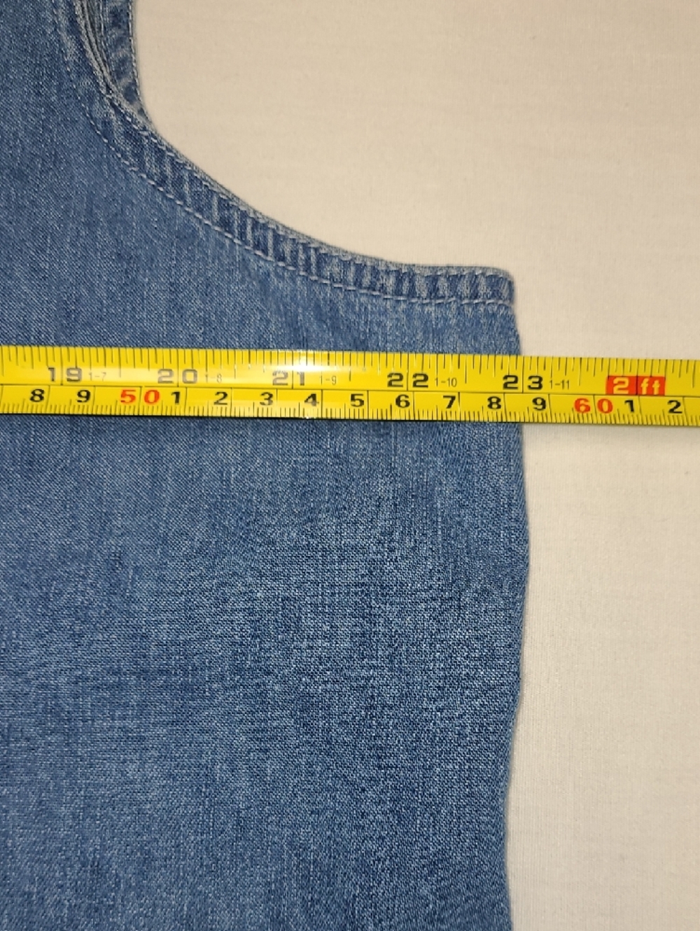 NWT Sleeveless western festive denim snap-front shirt in blue by Route 66 - Picture 8 of 11